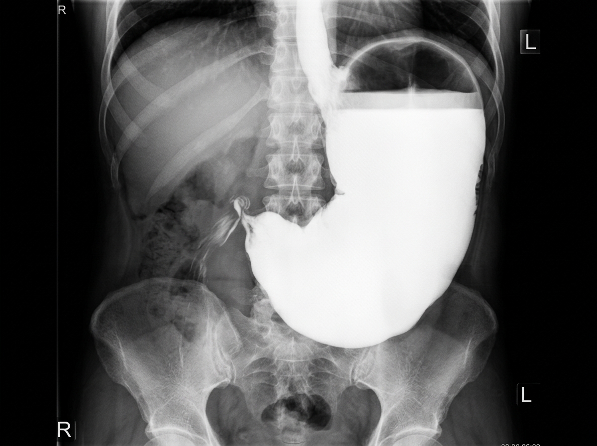 Barium Meal Radiograph Pyloric Stenosis Gastromegaly