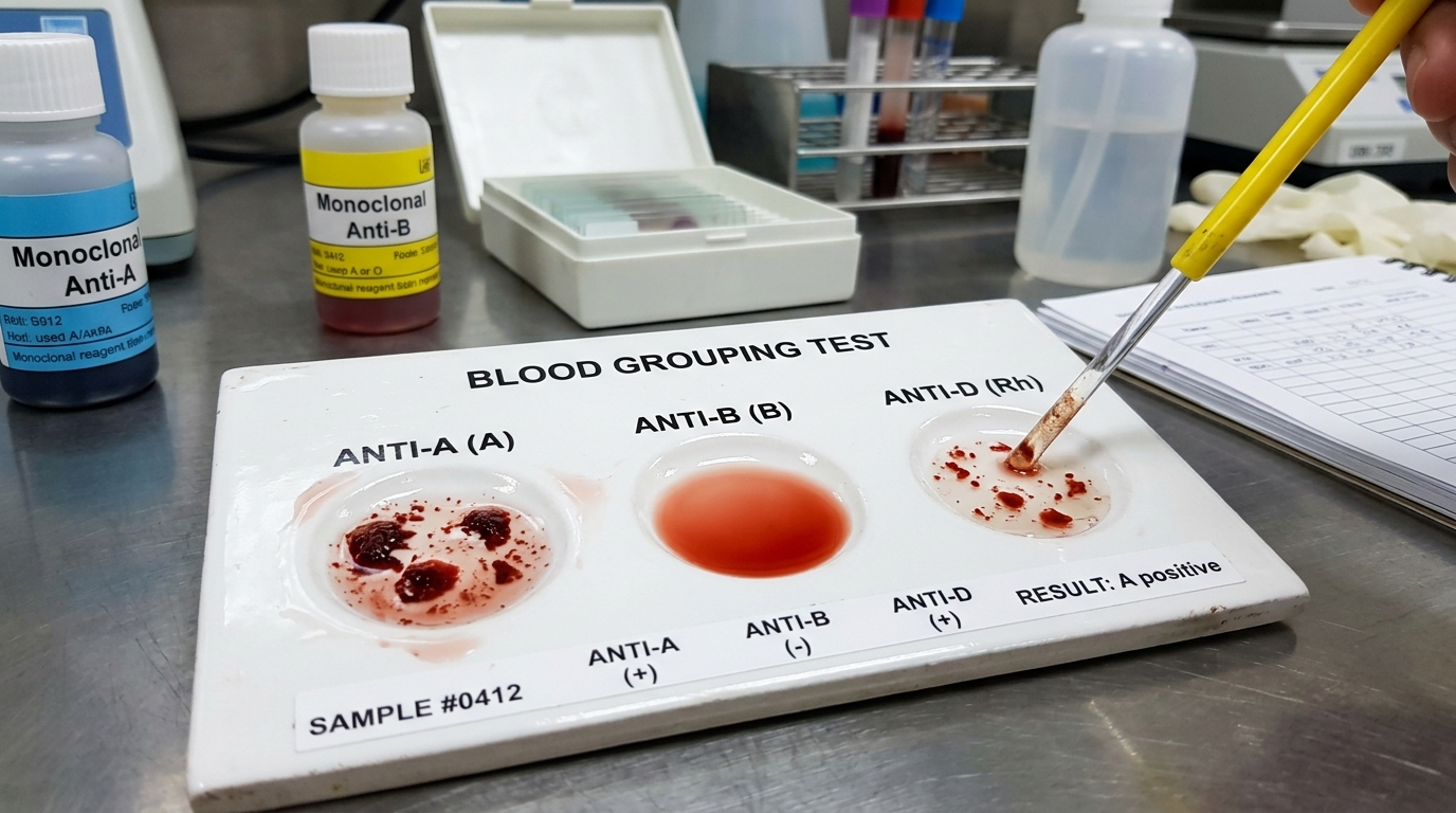 Blood Grouping Porcelain Plate Agglutination Test