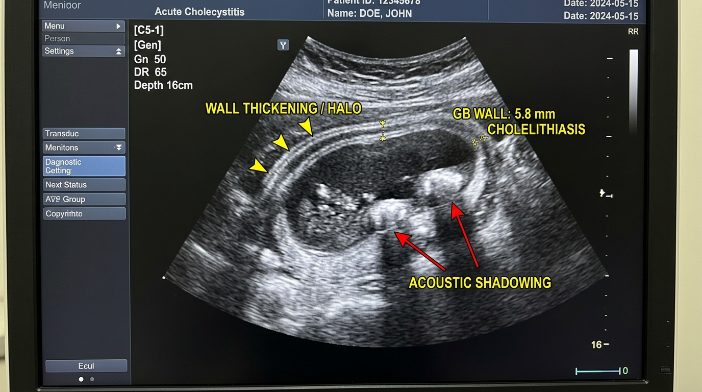 Gallbladder Ultrasound Acute Cholecystitis Gallstones